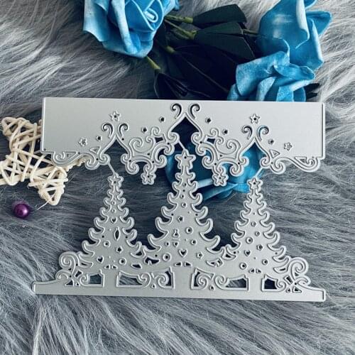 Christmas tree forest border Metal Cutting Dies DIY Scrapbook Paper Cards Embossing Craft Die Cut handmade craf