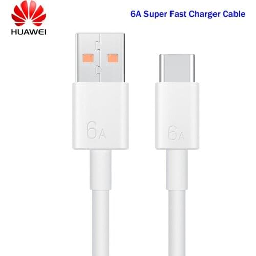 Original Huawei 6A Type C Cable 66W Super Fast Charging Data Line For Mate 40 30 20 Pro Nova 8 8se 8Pro 7 Honor 30S 10X V9 V8
