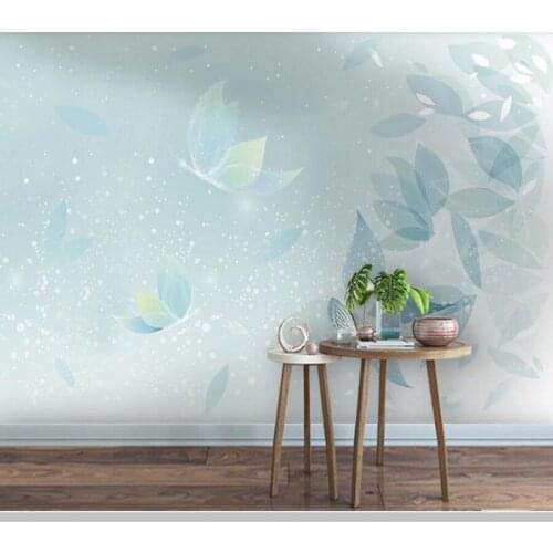 Papel de parede modern abstract creative leaf butterfly art wallpaper mural,living room tv wall bedroom wall papers home decor