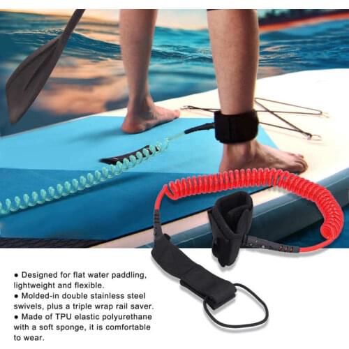 Surfboard Leash Stand Up Paddle Board Leg Ankle Rope Surfing Protection Safety Guard for Flatwater Paddling Surf Ankle Strap