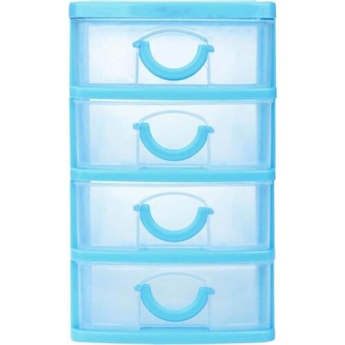 Durable Plastic Storage Case Box Mini Desktop Drawer Sundries Case Small Objects with Drawers Cosmetic Organizer Cases and Box