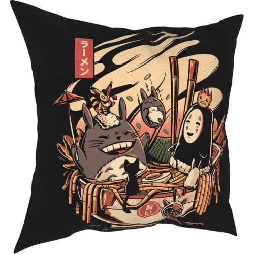 Ramen Pool Party Pillow Case Home Decor Cushions Throw Pillow for Car Polyester Double-sided Printing Casual