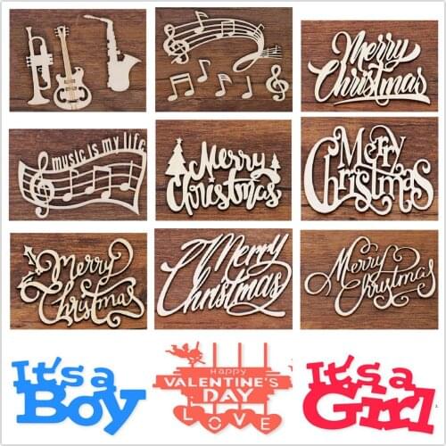 Christmas words letters Metal Cutting Dies Scrapbooking Stencil DIY Paper Card Decorative Embossing Die Cut Craft Dies 2021 NEW