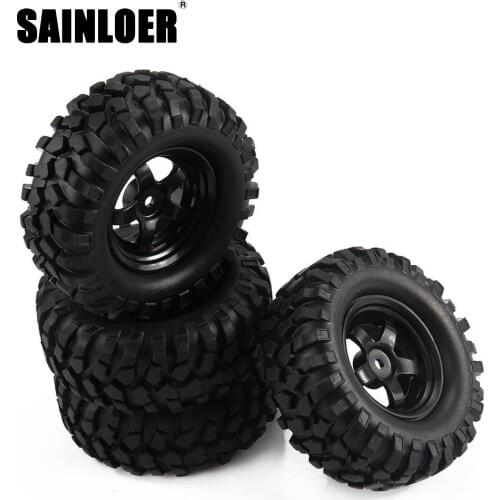 SAINLOER 4pcs 96mm 1.9inch Off Road Climb Rock Tires for 1/10 Car Remote Control Climber HSP Traxxas SCX10 90046 RC4WD D90