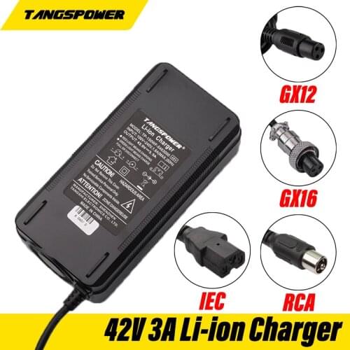42V 3A Electric Bicycle Charger 36V Lithium Battery Charger Lithium Battery Pack Plug 3P XLR High Quality Connector
