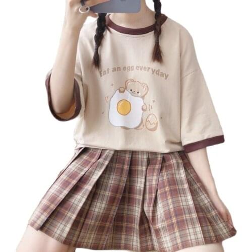 Y2k Cartoon Graphic Tees Shirt Women Young Style t shirt Clothes Harajuku Kawaii Short Sleeve T-shirt Girl Summer Tops 2021