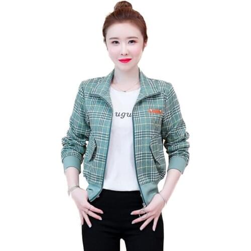 2021 Spring And Autumn Jacket Womens Small Fragrance Casual Coat Female Comfortable All-Match Lady Plaid Short Outwear L529