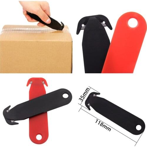 1pc Stainless Steel Safety Double-edged Knife Safety Box Cutter Unpacker Home Office Use Supplies Multi Cutters Tool
