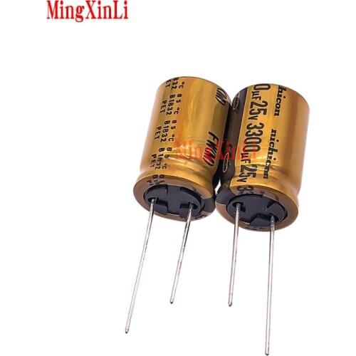 10pcs Nichicon FW Series Electrolytic Capacitors Hi-Fi Audio 10uF/22uF/47uF/100uF/220uF330UF/470uF/1000uf/2200UF 25V/35V/50V