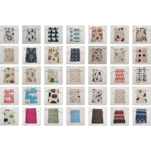 100pcs Color Cotton Packaging Jewelry Bag Drawstring Gift Bag Tote Bags for Women Storage Jewelry Display Pouch Small Cloth Bags