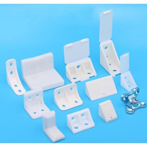 10pcs Nylon Plastic Corner Brackets Right Angle 90 Degree Plywood Cabinet Shelf Support Furniture Connector Hardware Fastener