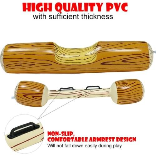 2 Pairs Fun Summer Log Flume Joust Swimming Pool Inflatable Float Game Set Toy Big Air Mattresses Water Toy Water Inflatable Bed