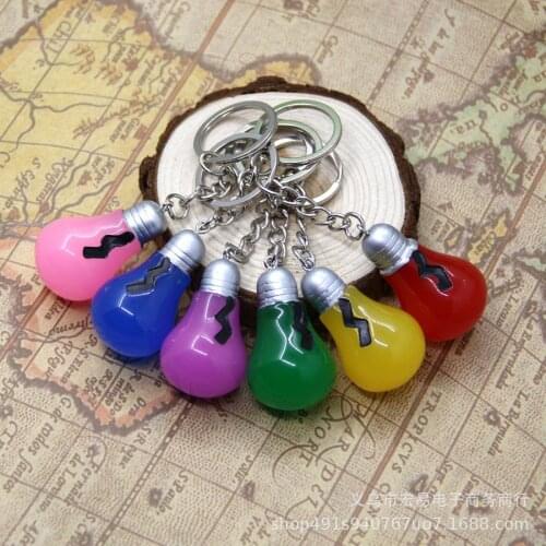 3pcs Simulation light bulb keychain small gift resin crafts is a key chain