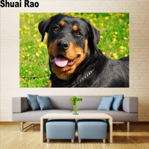 5d Diamond mosaic Rottweiler Dog diamond painting cross stitch 3d diy diamond embroidery sale animal pet full Square round drill