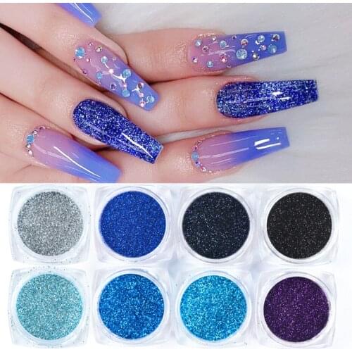 6boxs Hexagon Sequins Nail Art Glitter Sparkly Mermaid Nail Powder Flakes Polish Spangles Manicure Nail Art Decoration