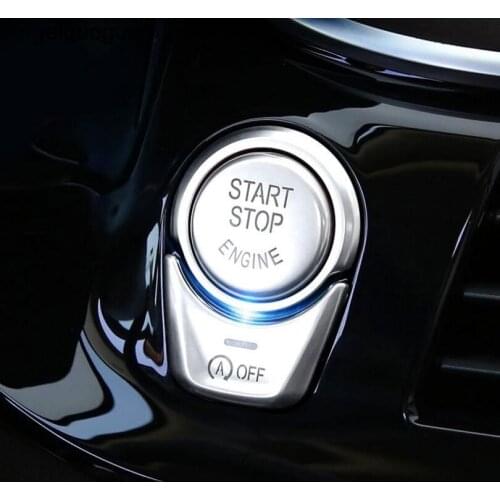 Angelguoguo 2 pcs For 2018 BMW 5 series G30 G38 528li 530li Car start stop engine button knob cover trim