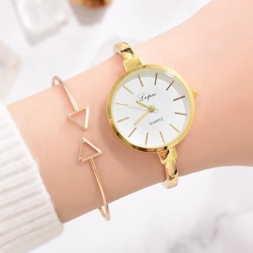Lvpai Fashion Band Women Bracelet Watch Luxury Gold Quartz Watches Ladies Bangle Fashion Dress Sport Watch Clock for Dropshiping