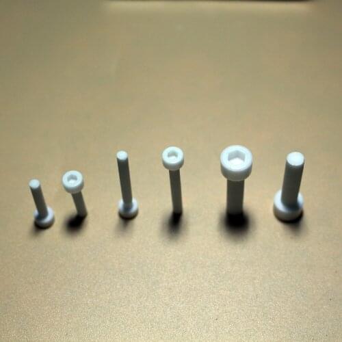 Zirconia ceramic screw / antioxidant, high temperature resistant, acid base, high strength screw /M6*10