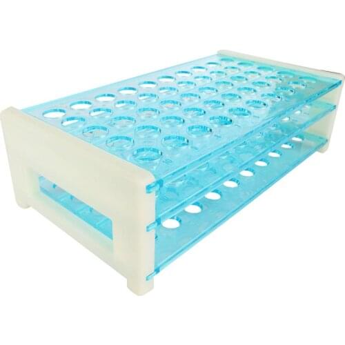 Plastic 50 Holes 13mm Centrifugal Test Tube Holder Test Tubing Rack Holder Laboratory School Supply Lab Equipment
