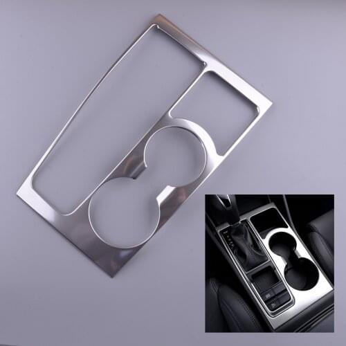Gear Shift Drink Holder Panel Cover Trim Silver Fit For Hyundai Tucson 2019 2020 Automatic Transmission Model Left Hand Drive