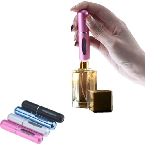 5 ml travel portable mini container aluminum can then fill storage bottle perfume spray bottle cosmetics