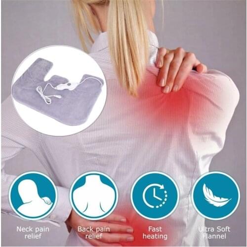 Electric Large Warming Heating Pad Blanket Portable Shoulder Neck Back Heating Shawl Wrap Pain Relief Temperature Controller