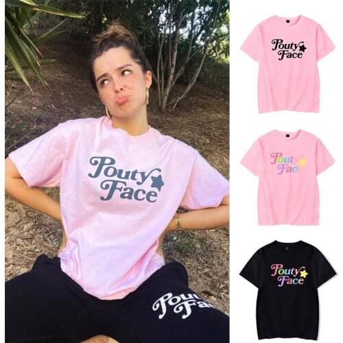 Pink Top ADDISON RAE POUTY FACE T Shirt Women 2020 Summer Streetwear Harajuku Shirt Hype House Funny T Shirts Graphic Women Tees