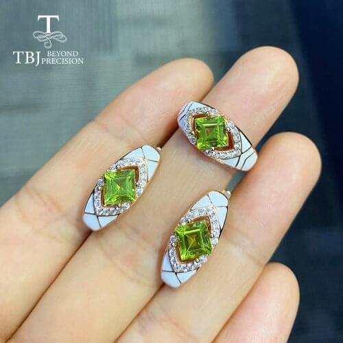 Classic Gemstone Jewelry set natural Sapphire ring earring peridot ,citrine ,rhodolite garnet ,iloite rgemstone 925 silver