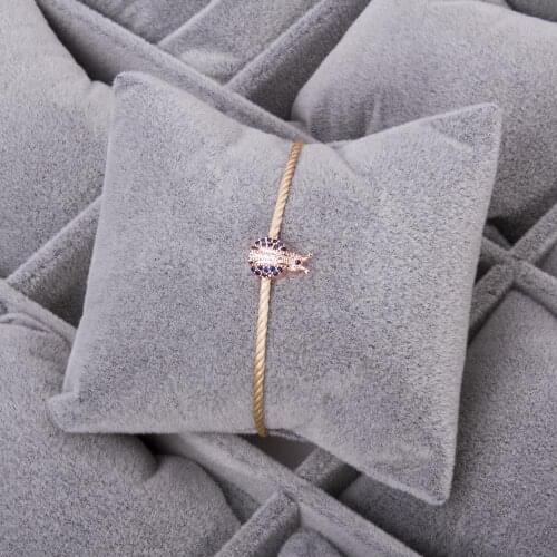 Ugur Beetle Gemstone Vinlex Leather Bracelet