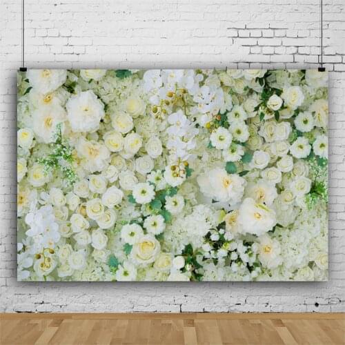 Beautiful Ivory Flower Wall Backdrop Photography Background Photo Booth Studio Decor