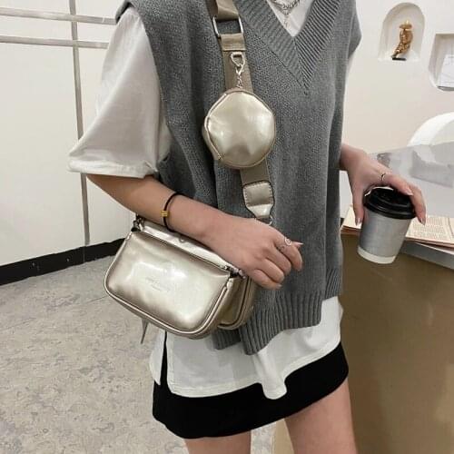 Best Selling 2021 Nice color Crossbody Purse Girls Women bags Bright Leather Chest bag 2021
