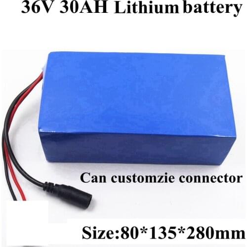 Battery Lithium Ion 36v 30ah Electric Bicycle Battery for Electric Bike Motor 36v 1000w 500w Scooter + 42v 3A Charger
