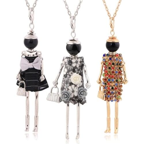 2020 statement fashion necklace pendant cute jewelry lady long necklace women flower charms pendant bohemian maxi accessory