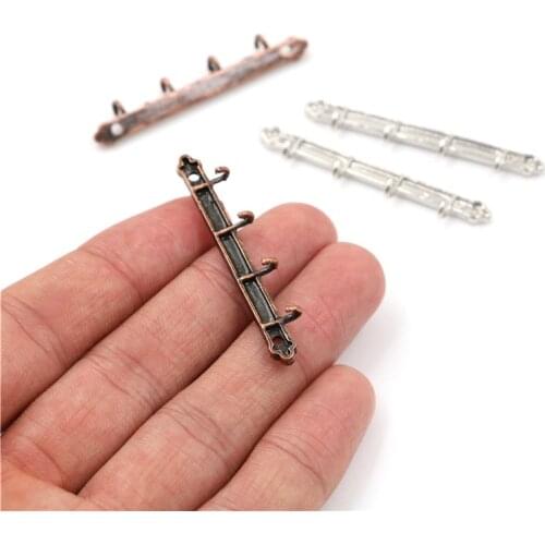 TOYZHIJIA 2pcs Bronze Color Metal Clothes Or Towel Rail Hanger Kitchen Accessories DIY Dollhouse 1:12 Miniature Mini Furniture