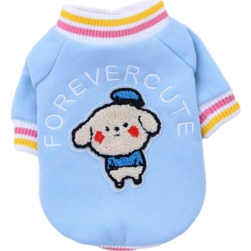 Cute Dog Pets Clothes Winter Warm Dog Clothing Denim Jumpsuit Puppy Small Dog Costume Poodle Pomeranian Schnauzer Outfit Coat