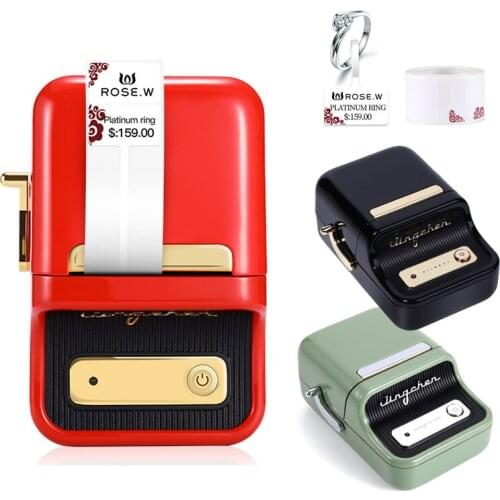 B21 Mini Wireless Portable Label Printer Pocket Thermal Printer Bluetooth Barcode Printer Sticker Label Paper For Price Tag