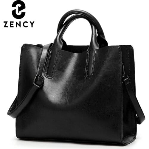 Zency Soft Artificial Leather Handbag Commute Office Ladies Top-handle Bag Personality Designer Elegant Womens Shoulder Bag