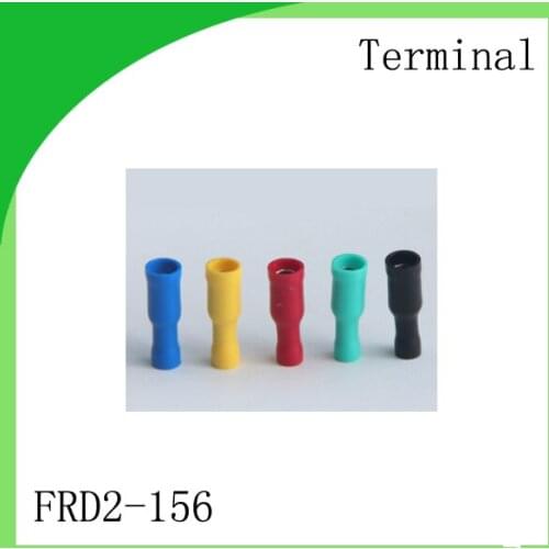 Manfacturer Brass 1000 PCS FRD2-156 cold-pressure terminal Bullet Shaped Female Insulating Joint Cold pressed terminals/Cable C