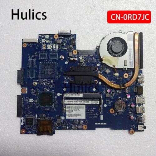 Hulics Original RD7JC Motherboard FOR Dell 15R 3521 5521 Laptop Motherboard CN-0RD7JC 0RD7JC RD7JC VAW00 LA-9104P I7-3537U CPU