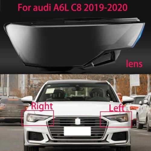 FOR Audi A6L C8 2019-2021 Lampshade Headlamp Lens Headlamp Lens Cover Plastic Case Lens Cover Glass