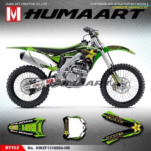 HUMAART Custom Stickers MX Decals Self Adhesives Graphics for KX250F KX 250F 2013 2014 2015 2016