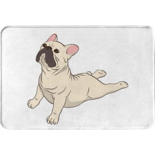 French Bulldog Pet Dog Lover Non-slip Doormat Yoga Bath Kitchen Mat Welcome Carpet Home Modern Decor