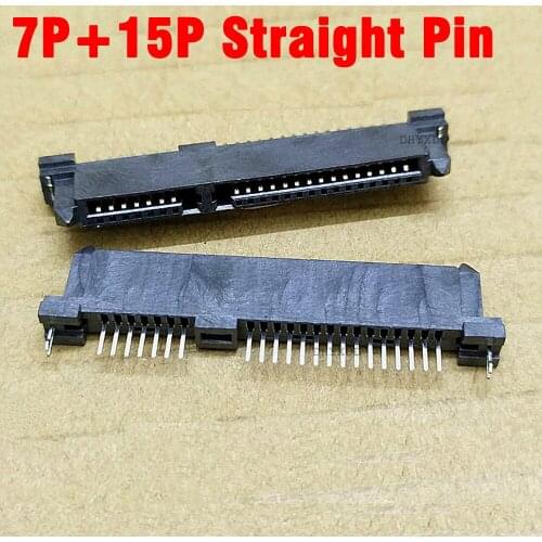 10Pcs SATA Connector Male 22PIN 7+15P Hard disk interface Straight Pin Connector Socket