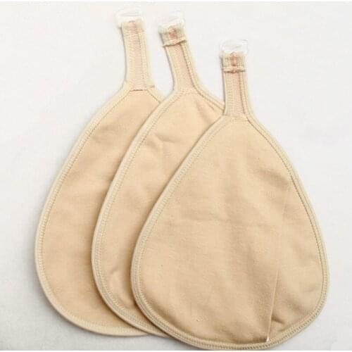 Cotton nude silicone fake breast portable hook protective bag silicone false breast protective sleeve for hanging hook