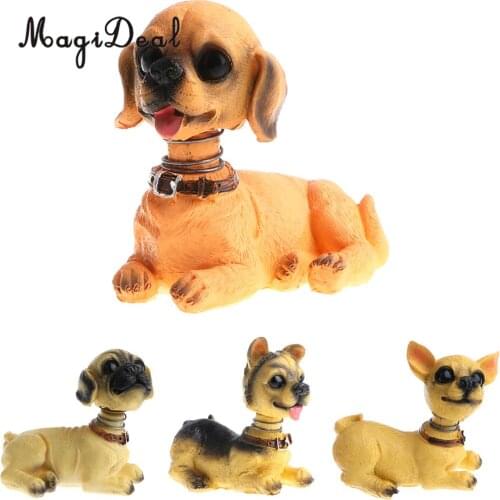 Cute Shaking Head Lucky Dog Puppy Pug Bobbing Heads Bobblehead Toy Aniaml Pet Figures Car Dashboard Auto Decoration