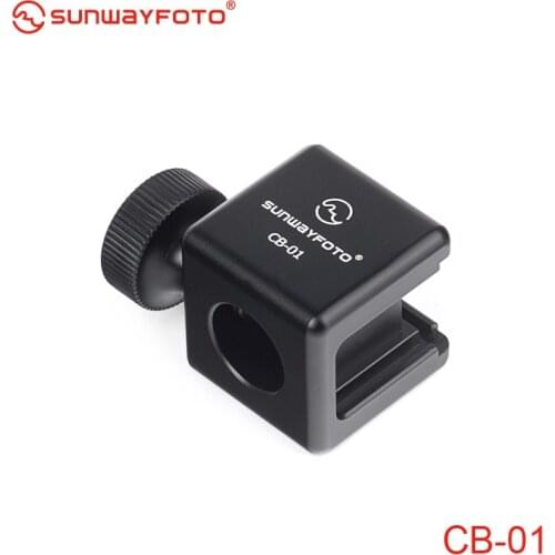 SUNWAYFOTO CB-01 Camera Flash Hot Shoe Mount Adapter 1/4 Screw Adapter Seat Block to Flash Hotshoe Bracket Holder for Camera
