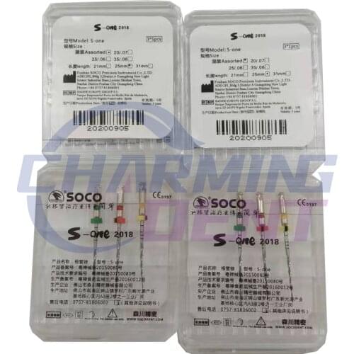 Super SOCO Dentl Files SC Forward Rotation single NiTi reciprocation Rotary File System S-one 2018 Plus for endodontic treatment