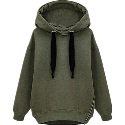 Women Thicken Casual Hoodies Autumn Winter Loose Warm Pullover Hooded Long Sleeve Tops Female Youth Korea Japan Hoody Coat