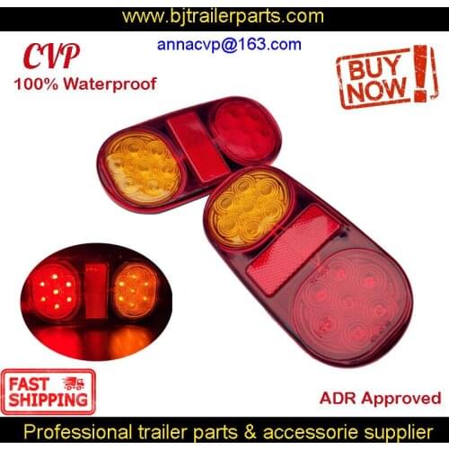 Tail LED Lights Lamp Pair Boat Trailer Waterproof Submersible 12V RV Parts Camper Caravan Accessories