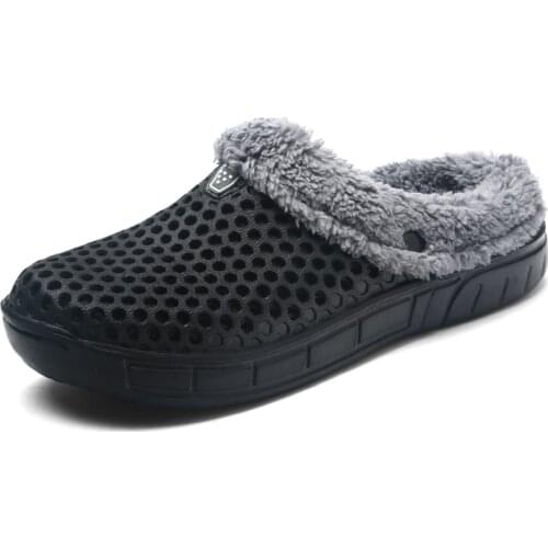 Winter Non-slip Mens Slippers Indoor Warm Plush Light Slippers House Bedroom Flat Shoes Fashion Trend Couple Classic Slippers